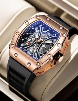 Men's Sports Watch Fashion Luxury Brand European and American Style Barrel Waterproof Calendar Glow Quartz Watch