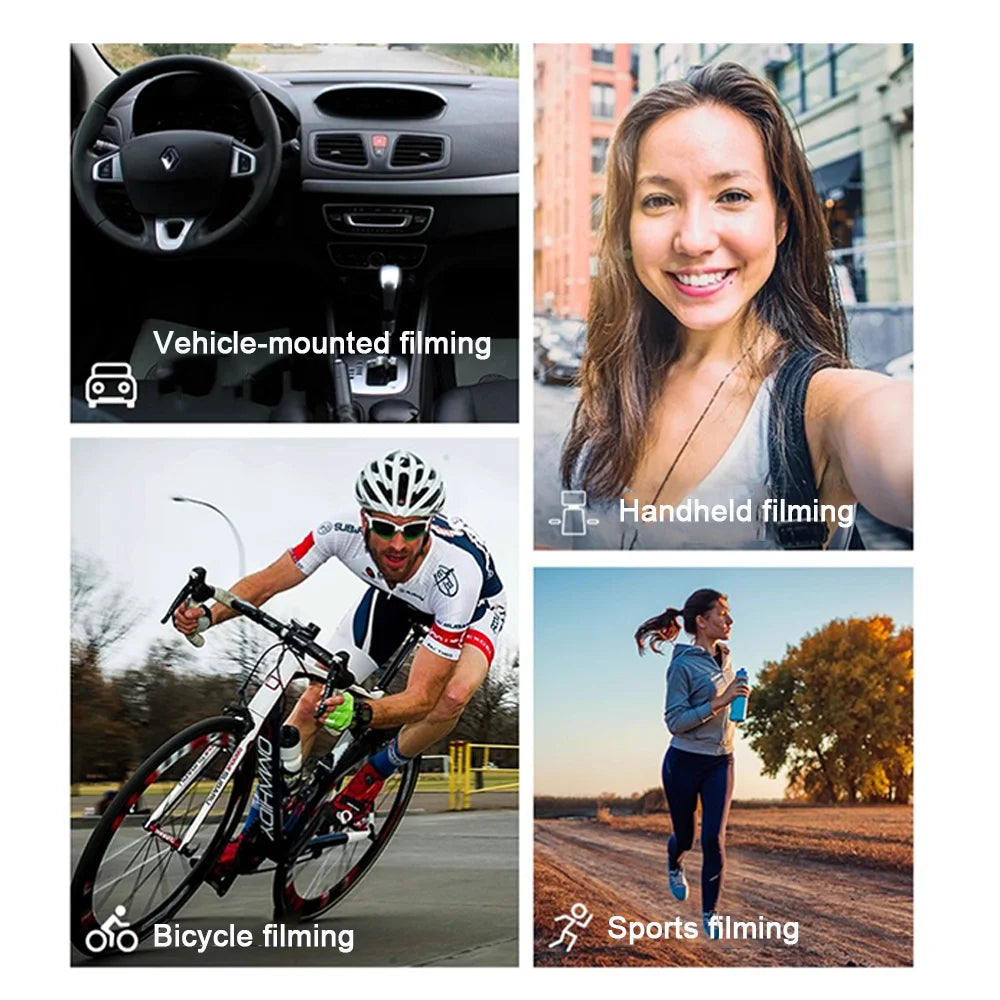 4K WiFi Mini Action Camera Outdoor Sport Thumb Pocket Camera Portable Helmet Motorcycle Camcorder for Vlog Cycling Body Cam