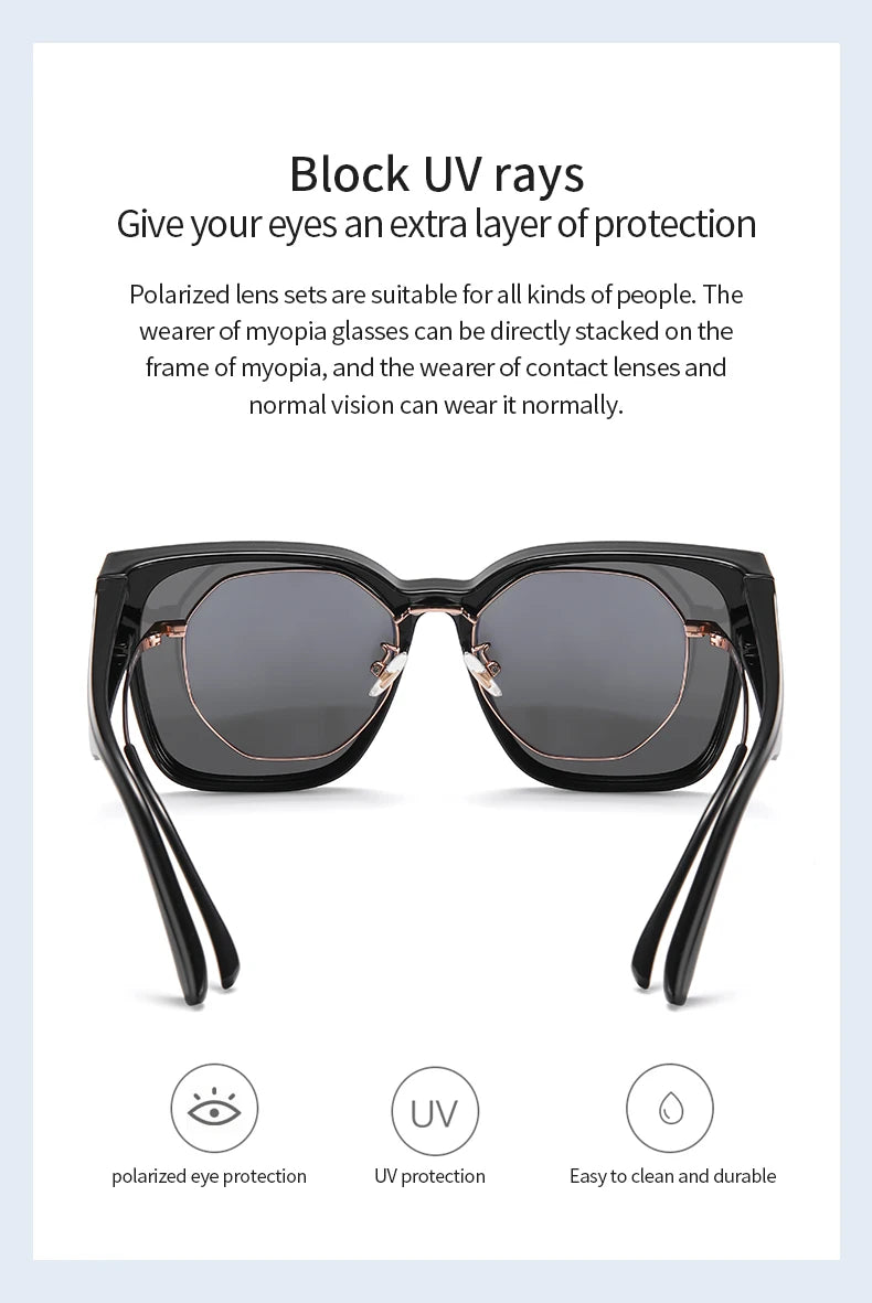 Fit Over Polarized Sunglasses UV400 Anti-Glare Driving Eyewear for Prescription Glasses Men Women