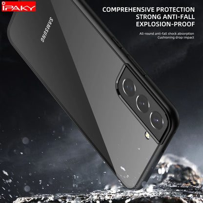 for Samsung S10 S20 S21 S22 Thin Armor Transparent TPU PC S10 S20 S21 S22 Plus Cover for Samsung S20 S21 S22 Ultra Case