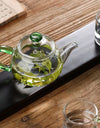 200ml Clear Heat-resistant Small Glass Teapot with Stainless Steel Filter Small Brewing Flower Green Tea Pot Kung Fu Tea Set