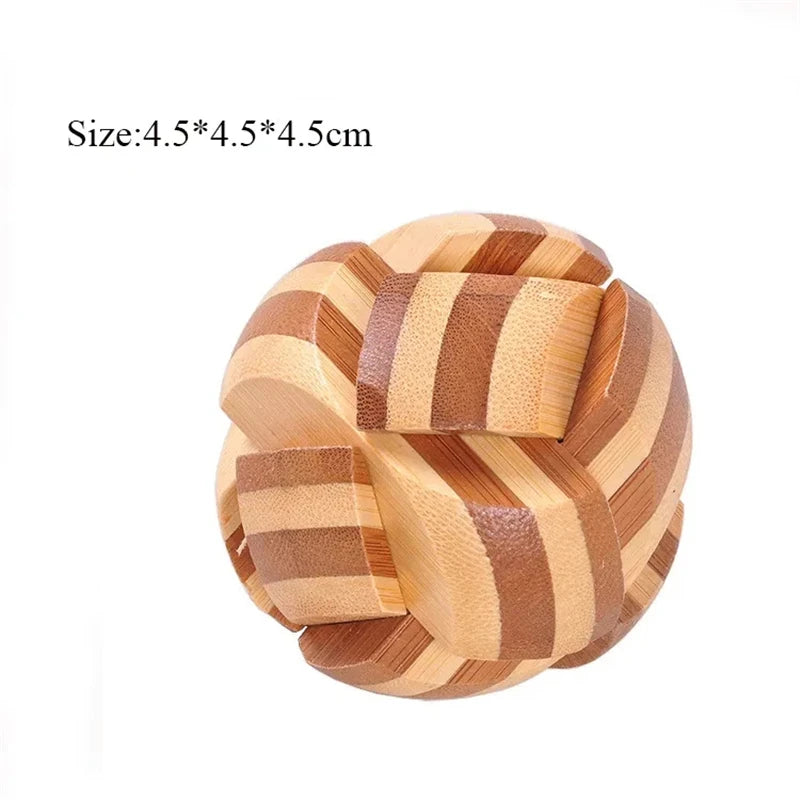 Wooden Kong Ming Lock Lu Ban Lock IQ Brain Teaser Puzzle Games  3D Puzzles for Adults Montessori Educational Toys