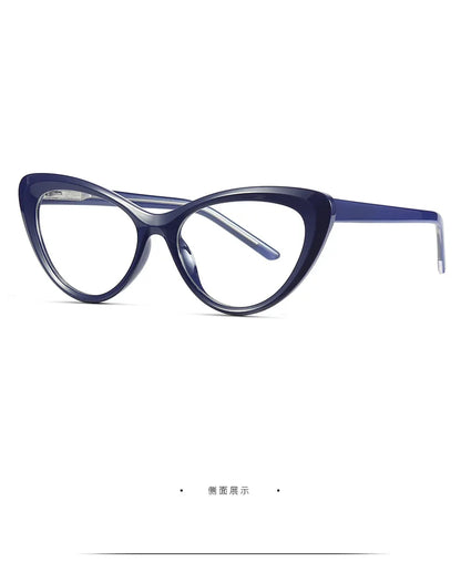 HONGMEI Women's  Cat's Eye Fashion Eyeglasses Frames Anti-Blue Light Reading Glasses Customizable Myopia Hyperopia Myopia