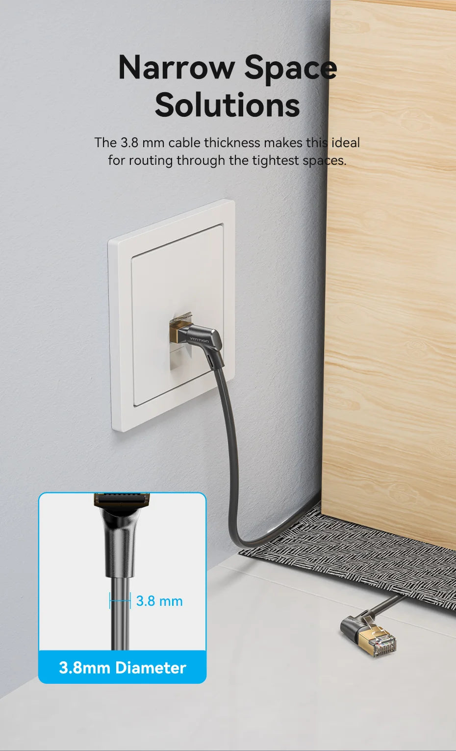 CAT8 Ethernet Cable 40Gbps 2000MHz 360 Degree Rotate CAT 8 Networking Internet Lan Cord for PC PS 4 Router RJ45 Cable