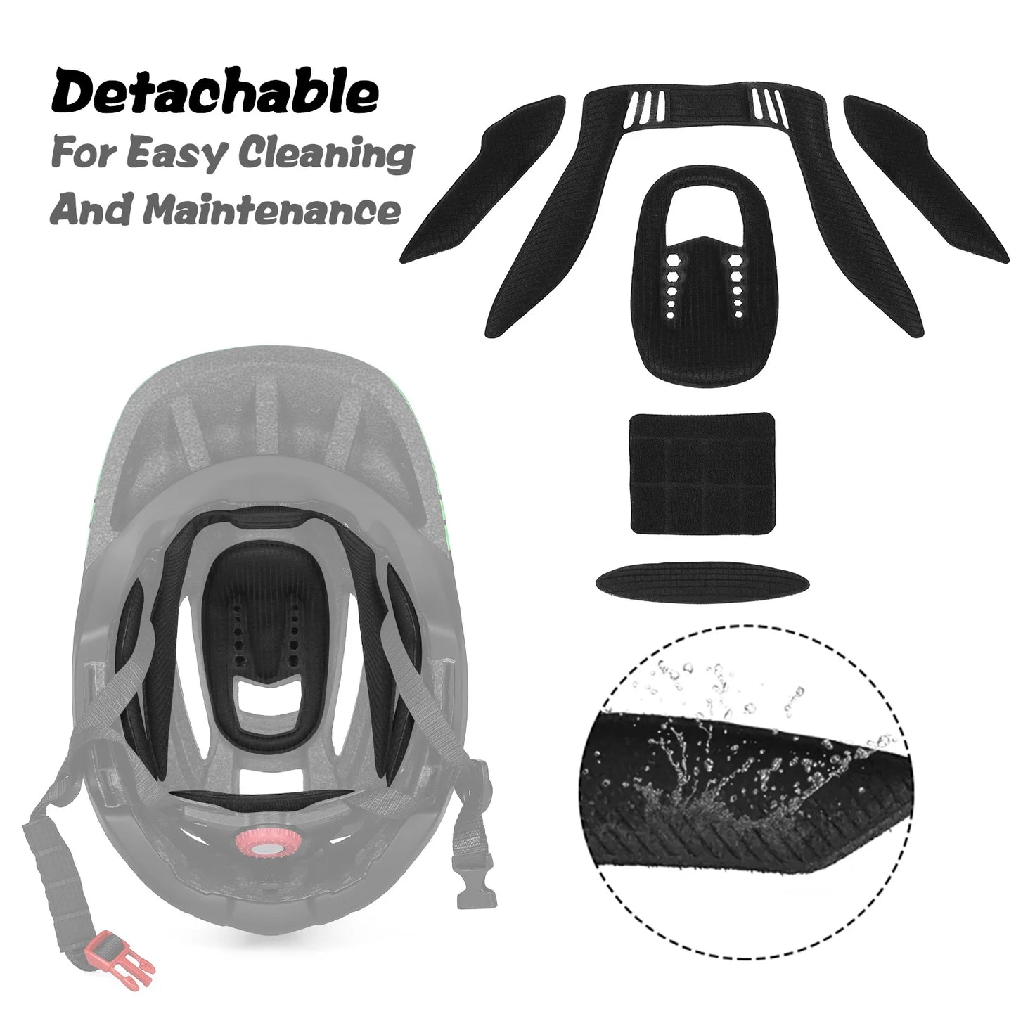 Kids Detachable Full Face Cycling Helmet For Bike Skateboard And Roller Skating