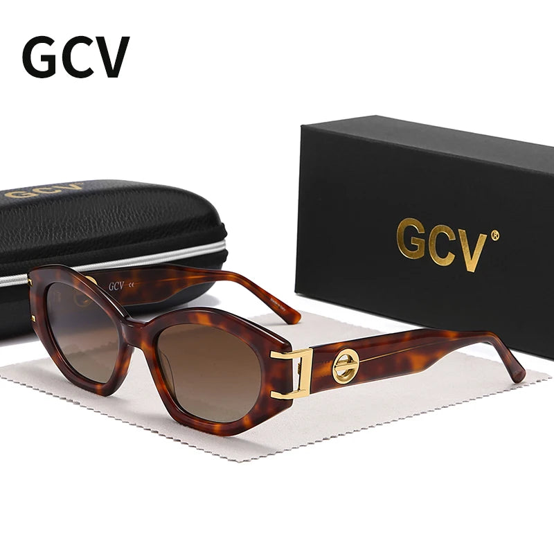 Cat Eye Acetate Polarized UV400 Avant-Garde Fashion Sunglasses for Women Luxury Party Eyewear