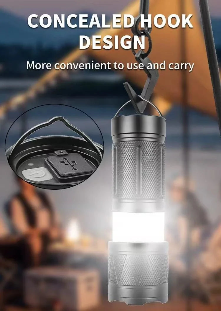 Ultra Bright LED Flashlight 12000mAh Rechargeable Zoomable Tactical Torch IPX6 Waterproof Power Bank