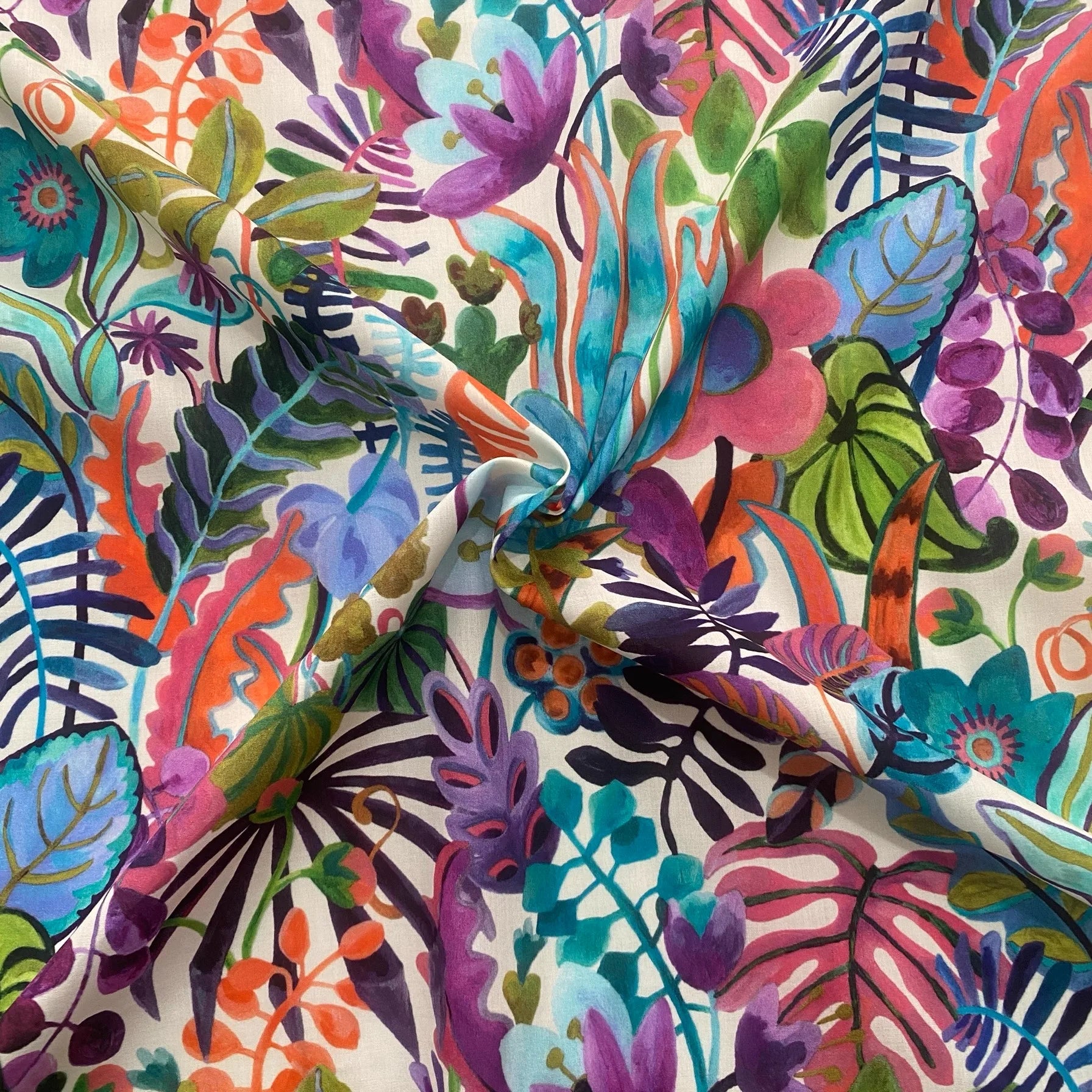 1/2/5M 100% Cotton tana lawn fabric 80S Like Liberty Jungle trip Fabric Sewing children's clothes shirt dress handmade DIY Cloth