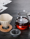 300/500/700ml Glass Coffee Pot With Filter Drip Brewing Hot Brewer Cloud Shaped Kettle Coffee Brewer Utensils Clear Teapot