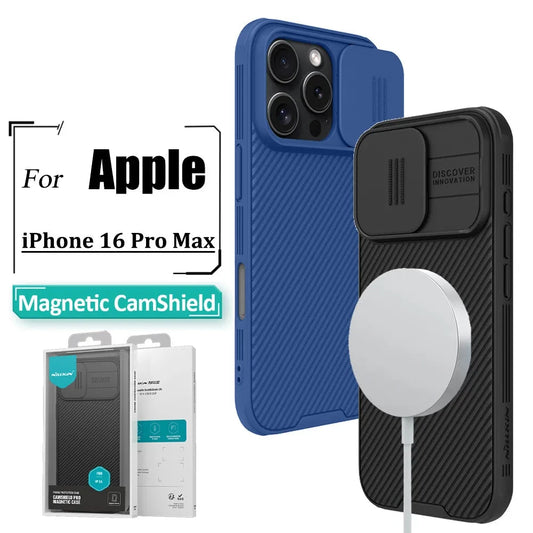 CamShield Pro Magnetic Phone Case For iPhone 16 Pro Max Case Camera Slider Protection PC + TPU Shockproof Back Cover