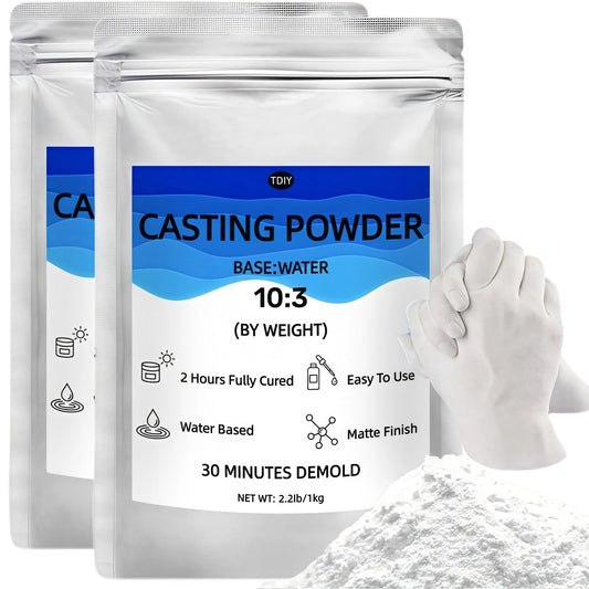 Resin Casting Powder, DIY Casting Molds , Fine White Plaster for Jewelry Casting & DIY Crafts Mixable Art Molding Compound