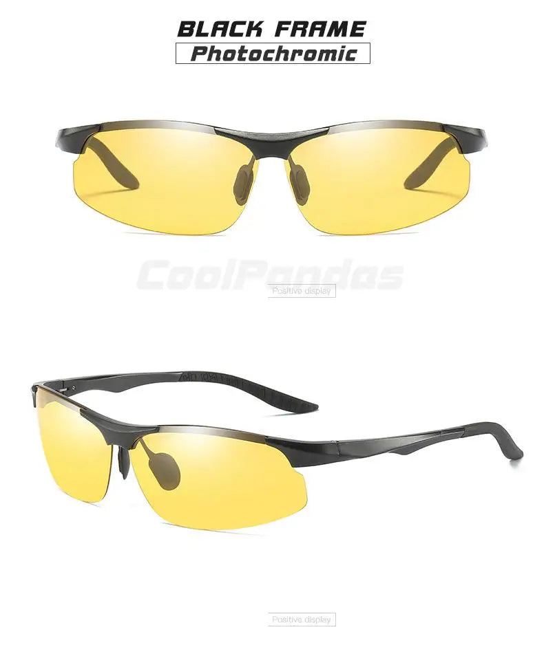 Aluminum Photochromic Polarized UV400 Mirror Driving Sunglasses for Men Women