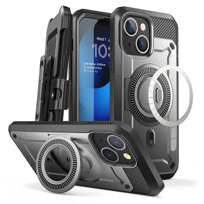 For iPhone 14 Plus Case 6.7“ 2022 UB Pro Mag Full Body Rugged Case with Built-in Screen Protector Kickstand Belt-Clip