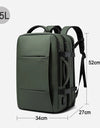 Travel Backpack Men Business Backpack School Expandable USB Bag Large Capacity 17.3 Laptop Waterproof Fashion Backpack