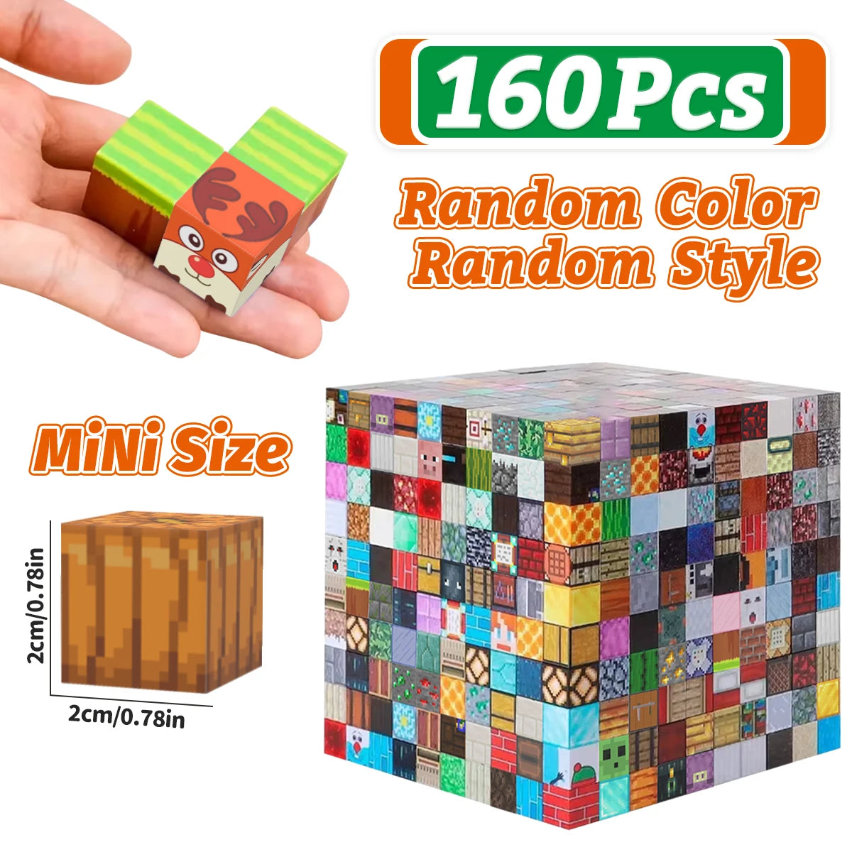 Building Blocks Mine World Cube Set for Boy Girl Age 3+ DIY Model  Stem Montessori Sensory Toys Gift