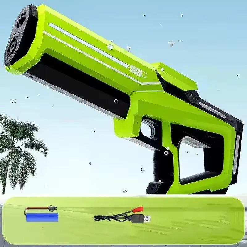Electric Water Gun with Automatic Water Absorption Rechargeable Outdoor Water Blaster