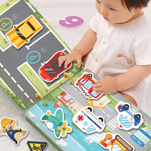 Montessori  Busy Book My First Quiet Book Paste Learning Educational Toys Books  Matching Game Toys for 1 to 3 Y