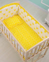 6-Pcs Soft  Crib Bedding Set – Standard Size Nursery Set for Boys & Girls (4 Bumpers, Mattress, Pillow)