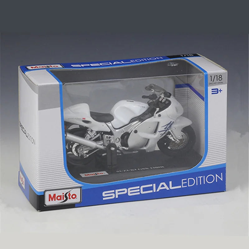 Diecast Suzuki Hayabusa GSX1300R Motorcycle Model 1 to 18 Scale
