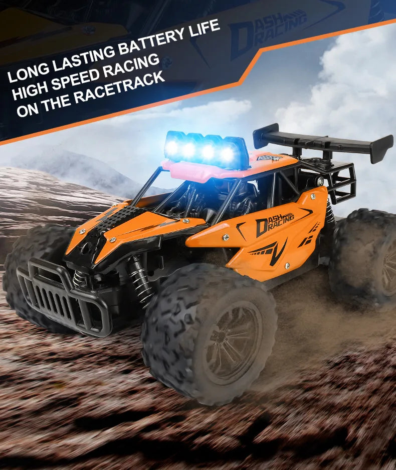 Remote Control Car RC Drift Racing 1:16 Vehicle Off Road Alloy 2.4G Radio High-Speed Trucks With LED Light Climbing Gift Toy