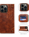 Flip Leather Wallet Phone Case for iPhone 16 15 Pro Max 16E 14 Plus with Magnetic Card Slot Holder Cover