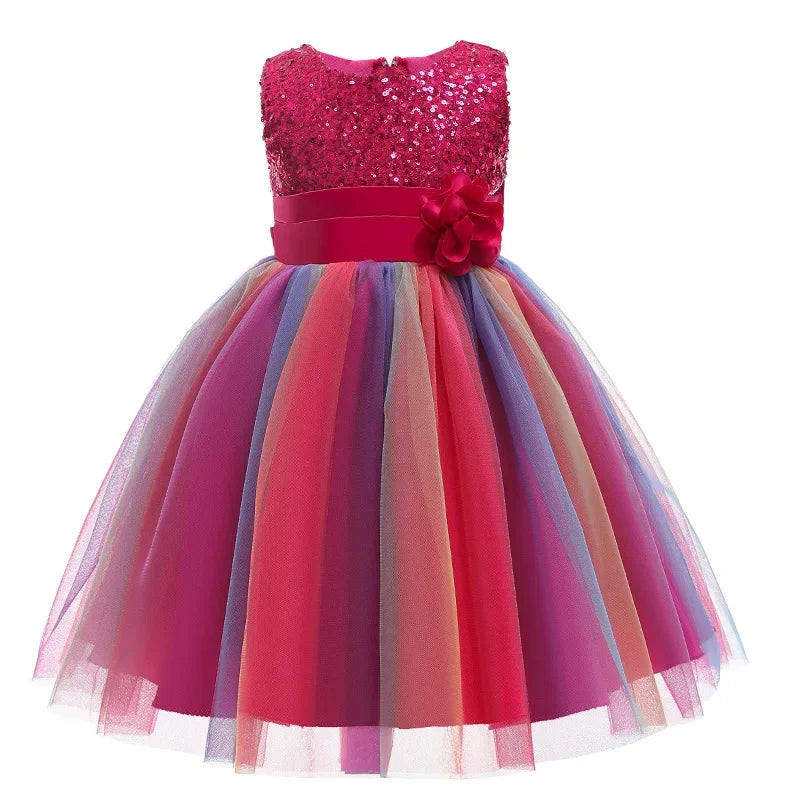 Princess Girl Dress Wedding Birthday Party Frocks for Children Costume Prom Ball Gown Elegant Party Dress For Girls