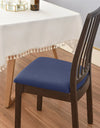 4pcs/set Stretch Dining Chair Seat Covers Jacquard Elastic Upholstered Chairs Cushion Slipcover Anti-Dirty Protector Removable