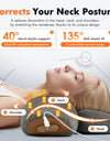 3-in-1 Neck Massager Pillow for Shoulder Deep Tissue , with Heating and Traction Function, Hump Corrector for Women