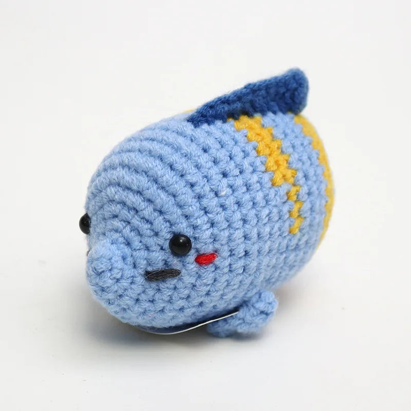 3 Pcs Positive Crochet Hedgehog Doll with Affirmation Card Home Room Decoration Funny Handmade Plush Doll Ornaments Christmas Gifts