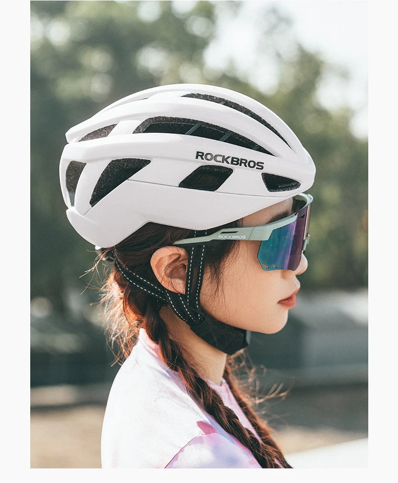 Cycling Helmet for Adults Adjustable Mountain Road Bike Helmet Breathable Intergrally-molded Head Bicycle Helmet