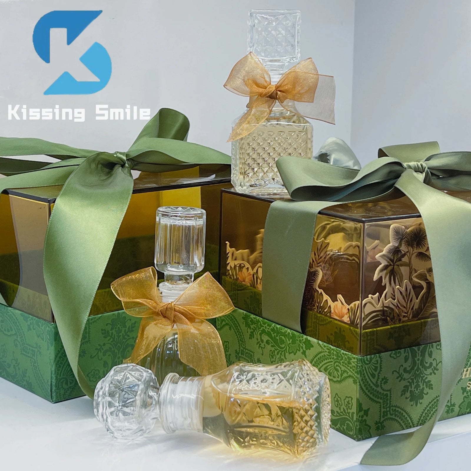 50ml 100ml 6pcs 12pcs Whisky Glass Liquor Bottle French Carved For Alcohol Wedding Gifts Wine Mini Container Storage Favour Set