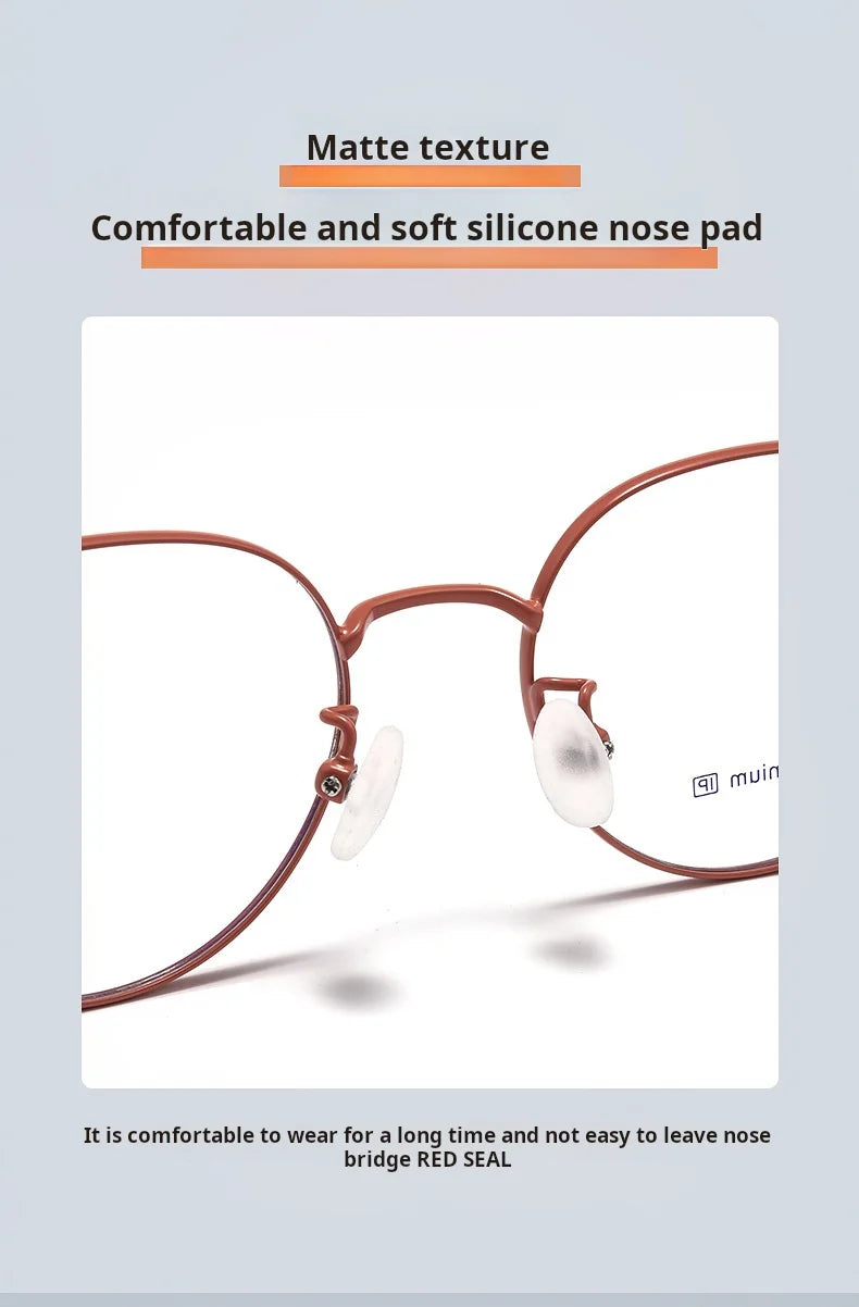 Retro Polygonal Lightweight Titanium Eyeglasses Frames