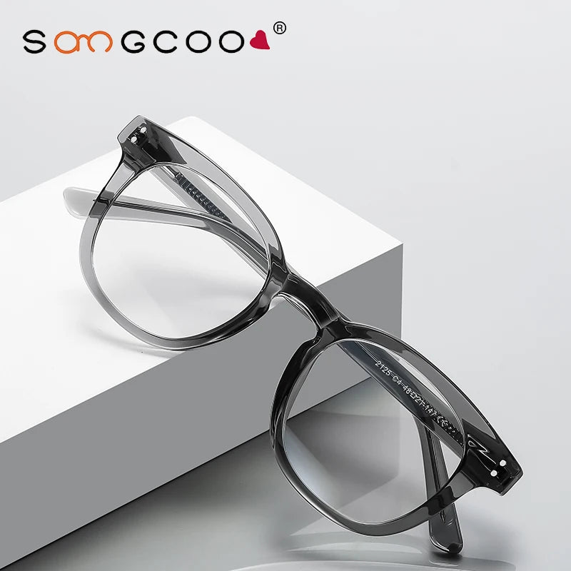 HONGMEI Stylish Square Frame Men and Women Simple Design Anti-blue Light Reading Optica Eyeglasses Myopia Can Be Customized