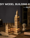3D Wooden Puzzle Game Big Ben,Tower Bridge for Children Adult Gift DIY With Light