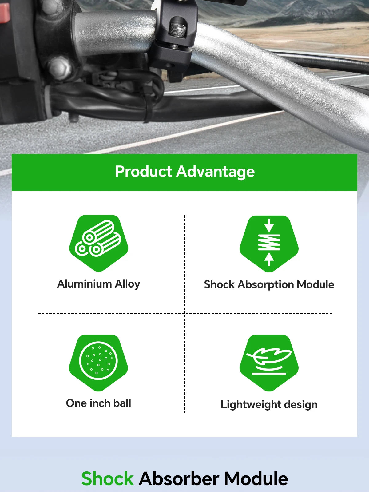 Motorcycle Phone holder 360° Rotating Adjustable Aluminum Alloy Handlebar Cell Clip for ATV/ UTV Bike Bicycle Motorbike