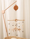 Baby Bed Bell Music Box Hanging Toys Wood Grain 360° Rotary Newborn Infant Crib Mobile Musical Box 0 12 Months Baby Rattles Toys