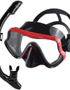 Scuba Diving Mask Snorkel Set For Adults Tempered Glass Professional Panoramic Snorkeling Gear Swimming Training Snorkel Kit