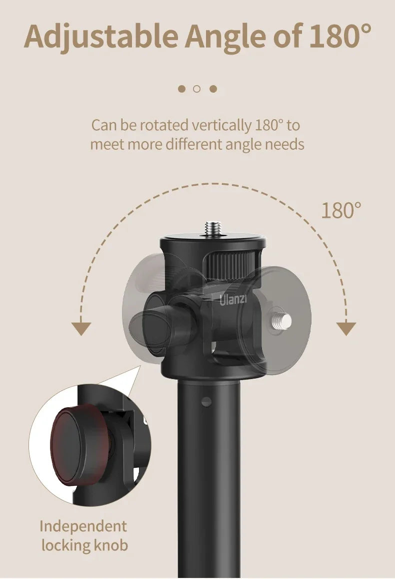Portable Universal Tripod Aluminum Alloy Camera & Fill Light Holder Lightweight Extendable