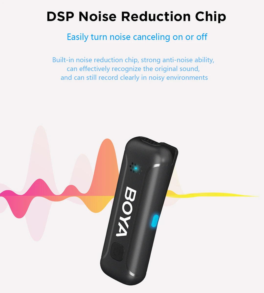 BY-WM3T Wireless Lavalier Lapel Microphone for iPhone Andriod Smartphone DSLR Cameras Live Streaming Youtube Recording Vlog