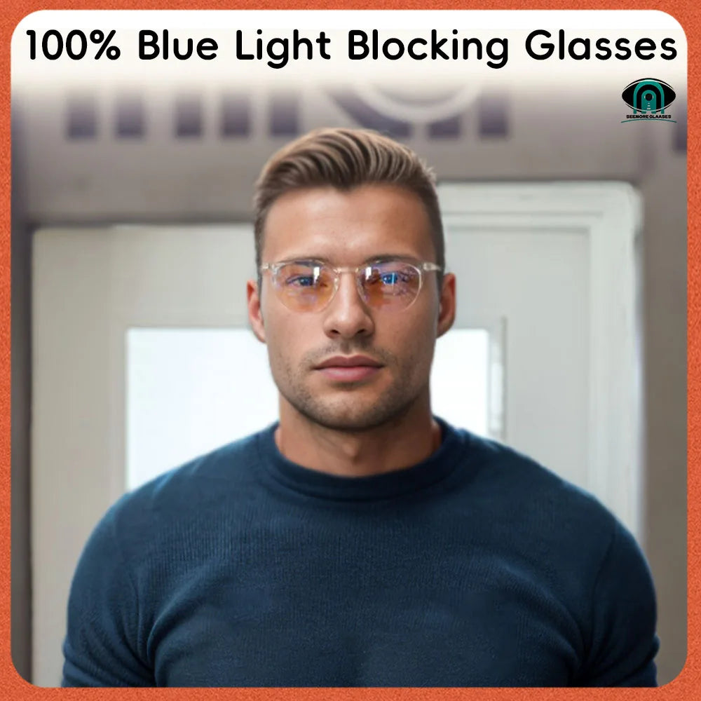 Clear Frame 100% anti-blue light glasses Clear Lens Anti fatigue Glasses Fashion Glasses Women And Man Computer Gaming Glasses