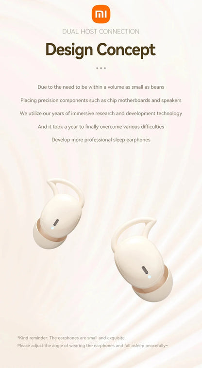 XIAOMI M72 New Wireless Sleeping Earbuds Mini Bluetooth5.4 Touch Cotrol In Ear Headphone comfortable Noise Reduction Headset