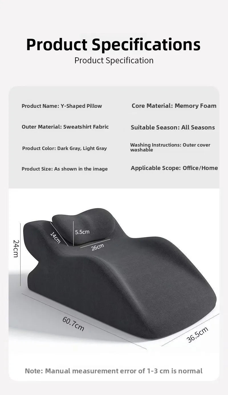 Memory Foam Pillow for Belly S Multi-Functional Soft Hard Dual Use Y-aped Multi-Layer Combination Home Office