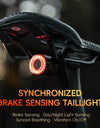 Smart Brake Sensing Bike Taillight IPX6 Waterproof Type-C Synchronized Bicycle Rear Light MTB Road Cycling Tail Light