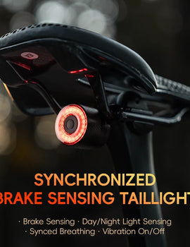 Smart Brake Sensing Bike Taillight IPX6 Waterproof Type-C Synchronized Bicycle Rear Light MTB Road Cycling Tail Light