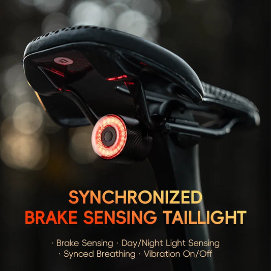 Smart Brake Sensing Bike Taillight IPX6 Waterproof Type-C Synchronized Bicycle Rear Light MTB Road Cycling Tail Light