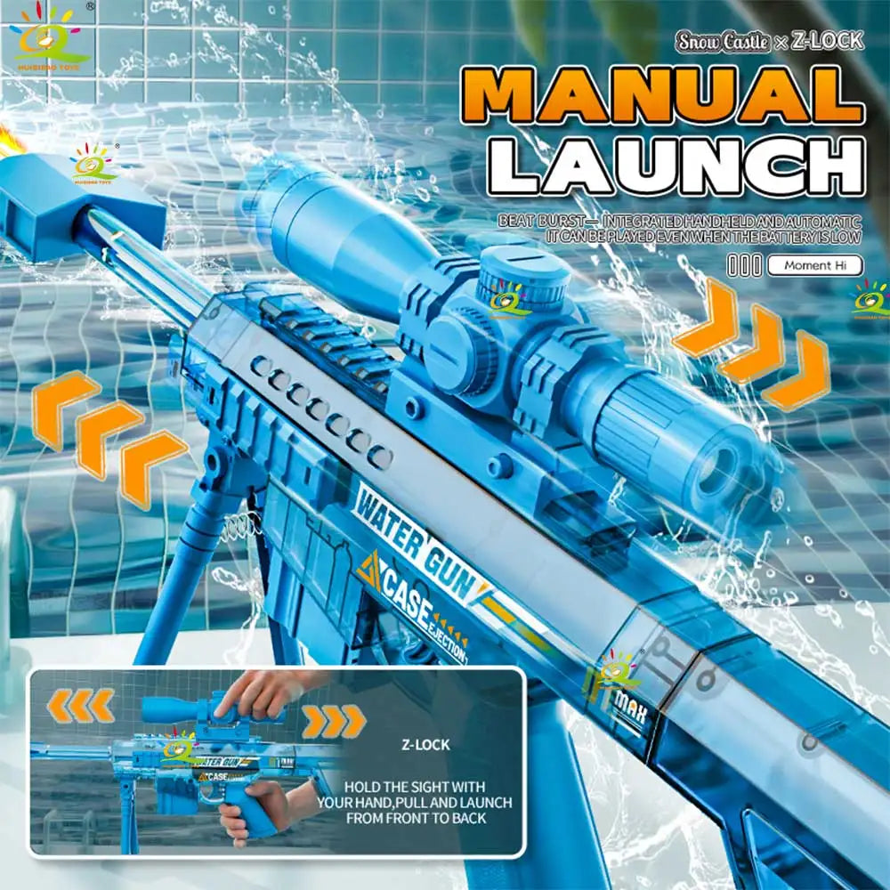 Electric High Speed Water Gun Rechargeable Portable Water Blaster for Outdoor Activities