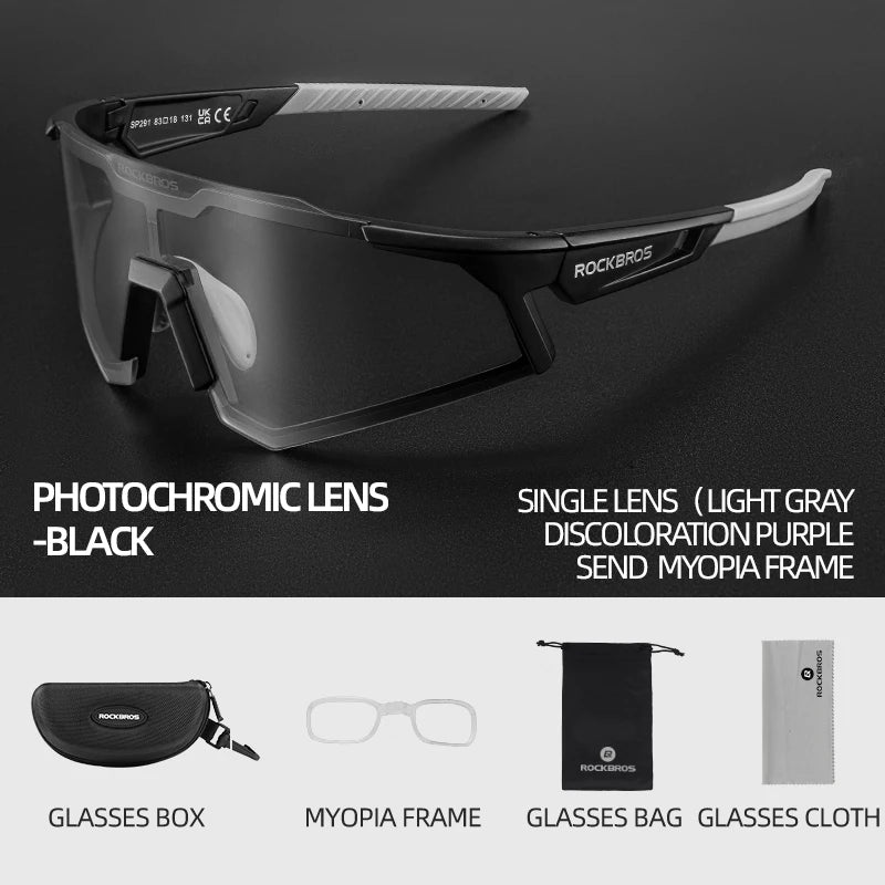 Polarized Photochromic Bike Glasses Outdoor UV400 Bicycle Eyewear Sunglasses Sports MTB Road Cycling Glasses Goggles