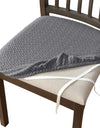 4pcs/set Stretch Dining Chair Seat Covers Jacquard Elastic Upholstered Chairs Cushion Slipcover Anti-Dirty Protector Removable