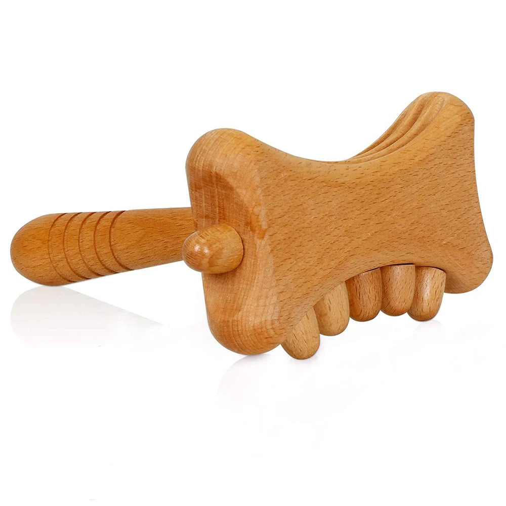 1 PC Wood Massage Stick Wooden Therapy Massage Tools, Home Gua Sha Lymphatic Drainage Tool,Relief Muscle Soreness Anti Cellulite