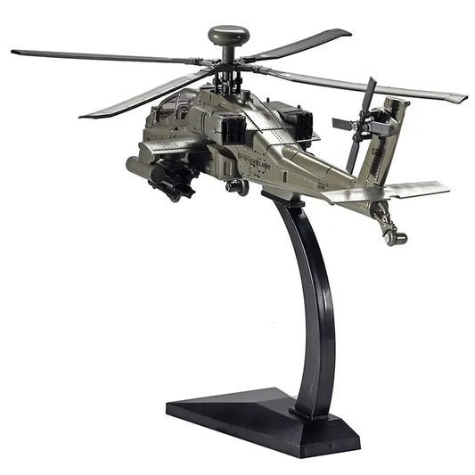 1 32 Scale Apache Black Hawk Armed Helicopter Diecast Alloy Model with Sound and Light
